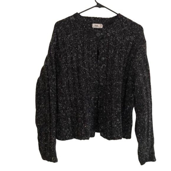 Oona Womens Black Button-Up Cardigan Sweater Size M/L Wool Blend - Picture 1 of 4